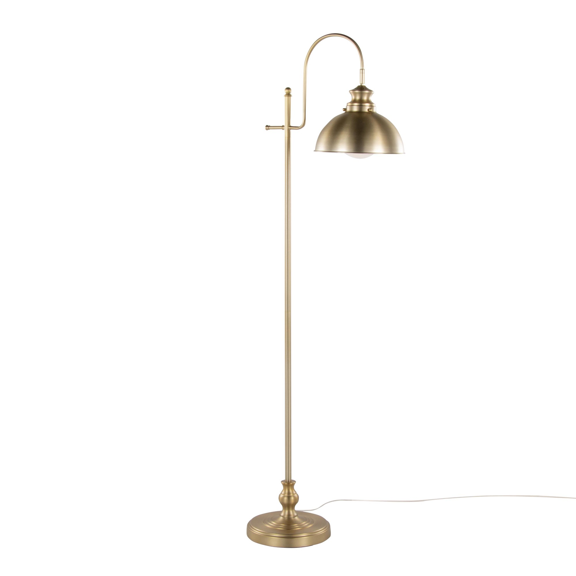 Emery 64 Contemporary Gold Metal Arched Floor Lamp 4 Emery 64 Contemporary Gold Metal Arched Floor Lamp - Image 4