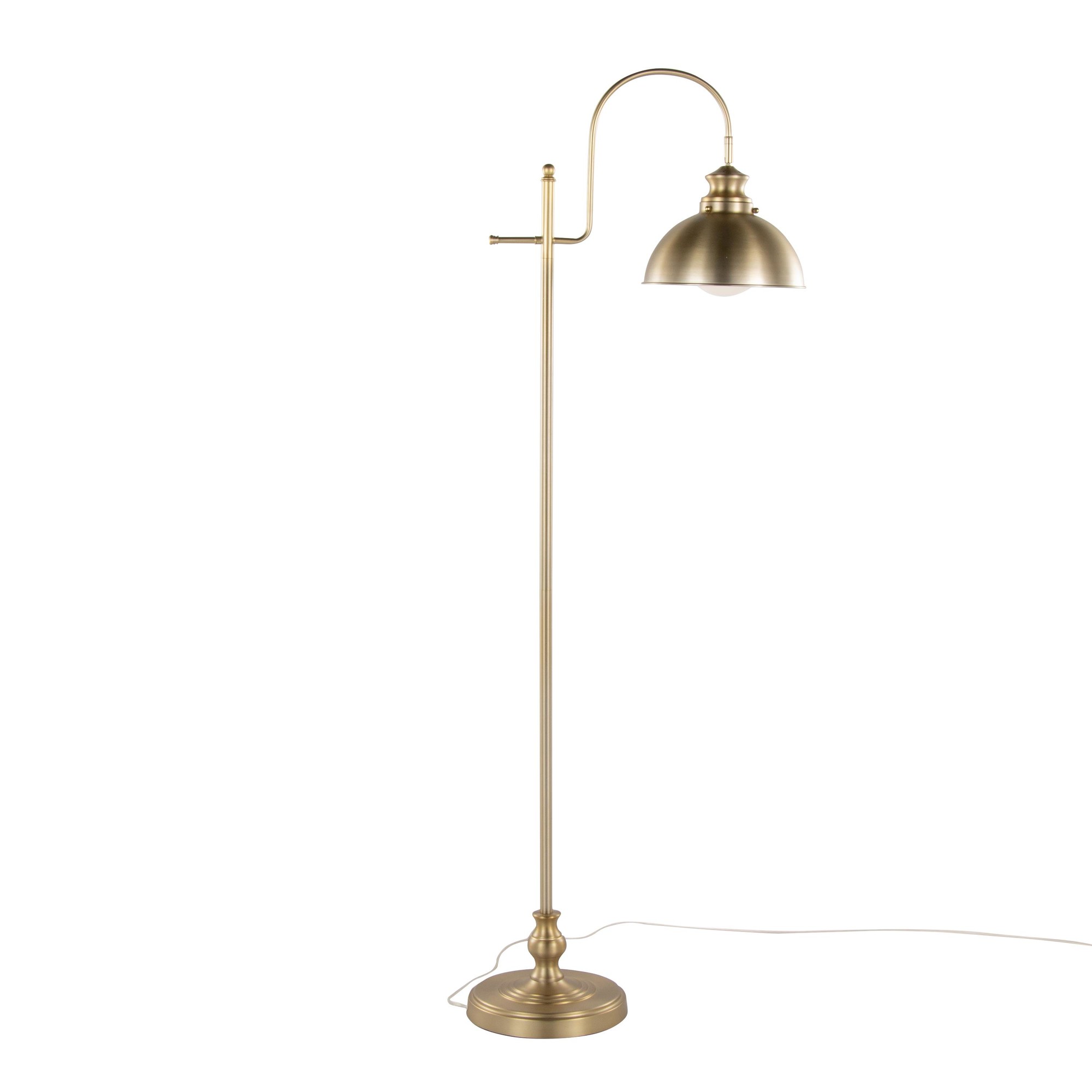Emery 64 Contemporary Gold Metal Arched Floor Lamp 5 Emery 64 Contemporary Gold Metal Arched Floor Lamp - Image 5
