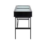 Emery Black Contemporary Glass Top Console Table 20 Emery Black Contemporary Glass Top Console Table