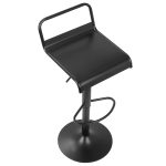 Emery Black Industrial Swivel Adjustable Barstool (Set of 2) 16 Emery Black Industrial Swivel Adjustable Barstool (Set of 2)