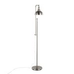 Emery Industrial Adjustable Nickel Floor Lamp