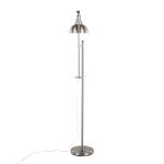 Emery Industrial Adjustable Nickel Floor Lamp