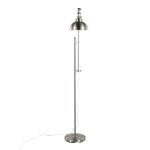 Emery Industrial Adjustable Nickel Floor Lamp