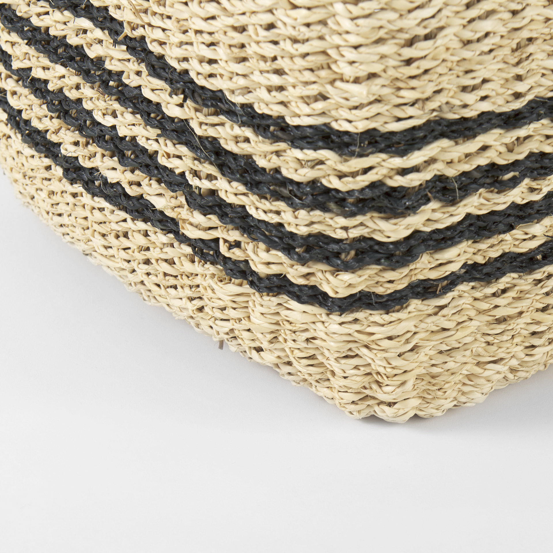 Emma 17.3L x 13.0W x 11.0H (Set of 2) Light Brown Seagrass Rectangular Basket W/ Black Stripes 7 Emma 17.3L x 13.0W x 11.0H (Set of 2) Light Brown Seagrass Rectangular Basket W/ Black Stripes - Image 7