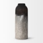 Emu Tall Black w/ Gray Vase