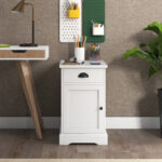 White End Table with Charging Station and Hidden Storage 12 White End Table with Charging Station and Hidden Storage