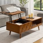 Epirus Acorn Mid-Century Lift-Top Coffee Table with Geometric Storage