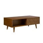 Epirus Acorn Mid-Century Lift-Top Coffee Table with Geometric Storage