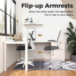 Ergonomic Adjustable Drafting Chair with Flip-Up Arms 27 Ergonomic Adjustable Drafting Chair with Flip-Up Arms