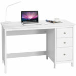 Ergonomic Computer Desk with Spacious Tabletop and 3 Storage Drawers 35 Ergonomic Computer Desk with Spacious Tabletop and 3 Storage Drawers