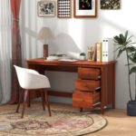 Ergonomic Computer Desk with Spacious Tabletop and 3 Storage Drawers 36 Ergonomic Computer Desk with Spacious Tabletop and 3 Storage Drawers