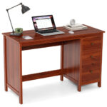 Ergonomic Computer Desk with Spacious Tabletop and 3 Storage Drawers 38 Ergonomic Computer Desk with Spacious Tabletop and 3 Storage Drawers