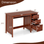 Ergonomic Computer Desk with Spacious Tabletop and 3 Storage Drawers 40 Ergonomic Computer Desk with Spacious Tabletop and 3 Storage Drawers
