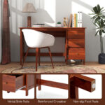 Ergonomic Computer Desk with Spacious Tabletop and 3 Storage Drawers 41 Ergonomic Computer Desk with Spacious Tabletop and 3 Storage Drawers