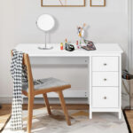 Ergonomic Computer Desk with Spacious Tabletop and 3 Storage Drawers 29 Ergonomic Computer Desk with Spacious Tabletop and 3 Storage Drawers