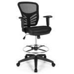 Ergonomic Drafting Chair with Adjustable Armrests and Footrest