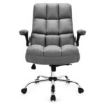 Ergonomic High Back Swivel Office Chair with Flip-up Arms