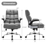 Ergonomic High Back Swivel Office Chair with Flip-up Arms
