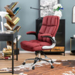 Ergonomic High Back Swivel Office Chair with Flip-up Arms