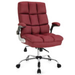 Ergonomic High Back Swivel Office Chair with Flip-up Arms
