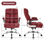 Ergonomic High Back Swivel Office Chair with Flip-up Arms