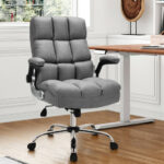 Ergonomic High Back Swivel Office Chair with Flip-up Arms