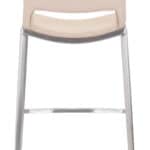 Ergonomic Light Pink Barstools with Footrest and Steel Frame (Set of 2)
