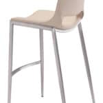 Ergonomic Light Pink Barstools with Footrest and Steel Frame (Set of 2)