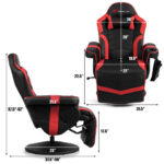 Ergonomic Massage Gaming Chair with Adjustable Backrest and Footrest 44 Ergonomic Massage Gaming Chair with Adjustable Backrest and Footrest