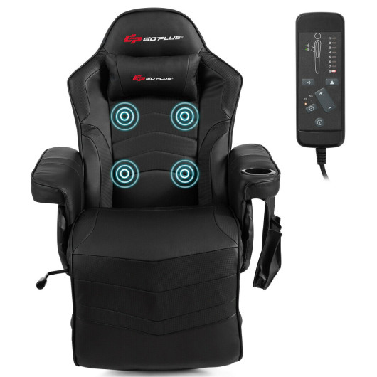 Ergonomic Massage Gaming Chair with Adjustable Backrest and Footrest 17 Ergonomic Massage Gaming Chair with Adjustable Backrest and Footrest - Image 17