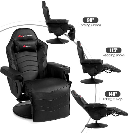 Ergonomic Massage Gaming Chair with Adjustable Backrest and Footrest 19 Ergonomic Massage Gaming Chair with Adjustable Backrest and Footrest - Image 19