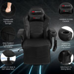 Ergonomic Massage Gaming Chair with Adjustable Backrest and Footrest 54 Ergonomic Massage Gaming Chair with Adjustable Backrest and Footrest