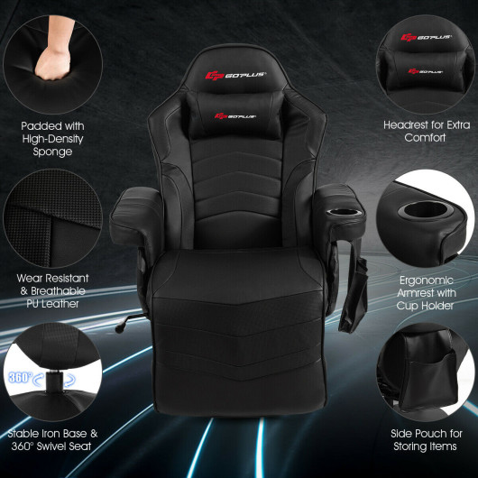 Ergonomic Massage Gaming Chair with Adjustable Backrest and Footrest 20 Ergonomic Massage Gaming Chair with Adjustable Backrest and Footrest - Image 20