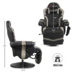 Ergonomic Massage Gaming Chair with Adjustable Backrest and Footrest 58 Ergonomic Massage Gaming Chair with Adjustable Backrest and Footrest