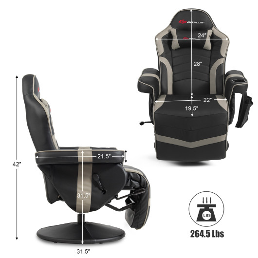 Ergonomic Massage Gaming Chair with Adjustable Backrest and Footrest 24 Ergonomic Massage Gaming Chair with Adjustable Backrest and Footrest - Image 24