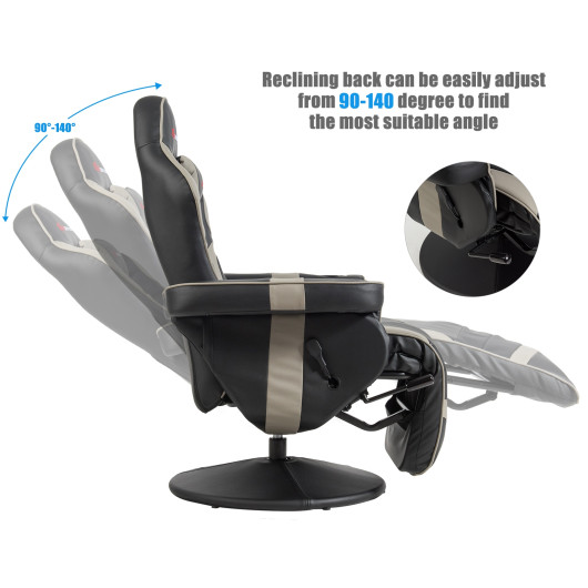 Ergonomic Massage Gaming Chair with Adjustable Backrest and Footrest 25 Ergonomic Massage Gaming Chair with Adjustable Backrest and Footrest - Image 25