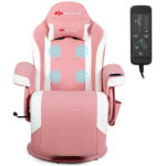 Ergonomic Massage Gaming Chair with Adjustable Backrest and Footrest 65 Ergonomic Massage Gaming Chair with Adjustable Backrest and Footrest