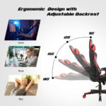 Ergonomic Massage Gaming Chair with Lumbar Support and Headrest 47 Ergonomic Massage Gaming Chair with Lumbar Support and Headrest