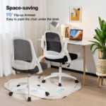Ergonomic Mesh Office Chair with Flip-up Armrests and Lumbar Support
