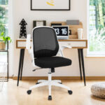 Ergonomic Mesh Office Chair with Flip-up Armrests and Lumbar Support