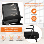 Ergonomic Mesh Office Guest Chair with Lumbar Support (Set of 1)