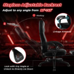 Ergonomic Racing Style Gaming Chair with Footrest and Lumbar Support