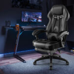 Ergonomic Racing Style Gaming Chair with Footrest and Lumbar Support
