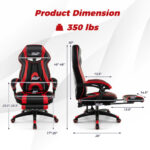 Ergonomic Racing Style Gaming Chair with Footrest and Lumbar Support