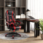 Ergonomic Racing Style Gaming Chair with Footrest and Lumbar Support