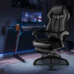 Ergonomic Racing Style Gaming Chair with Footrest and Lumbar Support