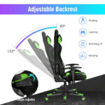 Ergonomic Swivel Gaming Chair with RGB Lights and Remote