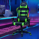 Ergonomic Swivel Gaming Chair with RGB Lights and Remote
