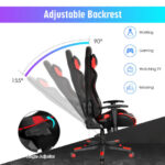 Ergonomic Swivel Gaming Chair with RGB Lights and Remote