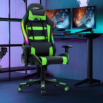 Ergonomic Swivel Gaming Chair with RGB Lights and Remote